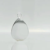 Argentium Silver, 14K Gold Plated, Rose Rold Pendant Blank 17mm x 13mm