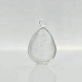 Argentium Silver, 14K Gold Plated, Rose Rold Pendant Blank 17mm x 13mm