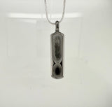 Stainless Steel Two-Stone Hourglass Pendant for Inlay-no chain