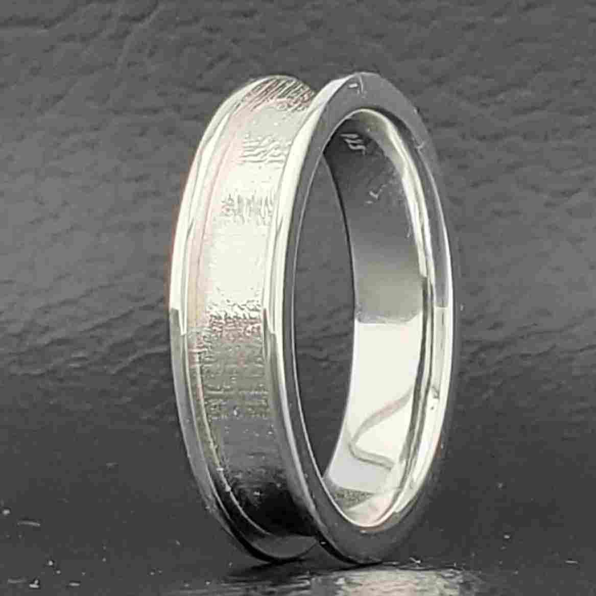 Argentium Silver 6mm Ring Core Blank Channel Inlay Custom DIY Rings 8