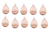 13x18mm Rose Gold-Plated Teardrop Pendant Bezel Tray Blanks 10 Pack - Opal & Findings