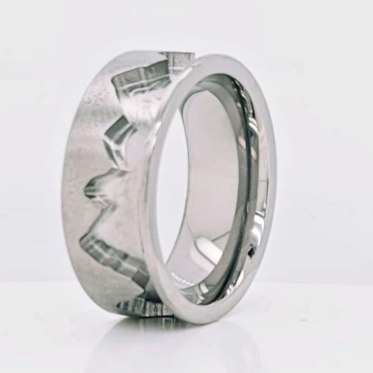 iolom Broken Stone Ring − Parallel − 26号 Rocky Mountain Ring Custom Design Stainless Steel 8mm Ring Core