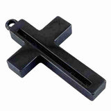 Large Black Zirconia Ceramic Cross Bezel Channel Inlay Blank - Opal & Findings