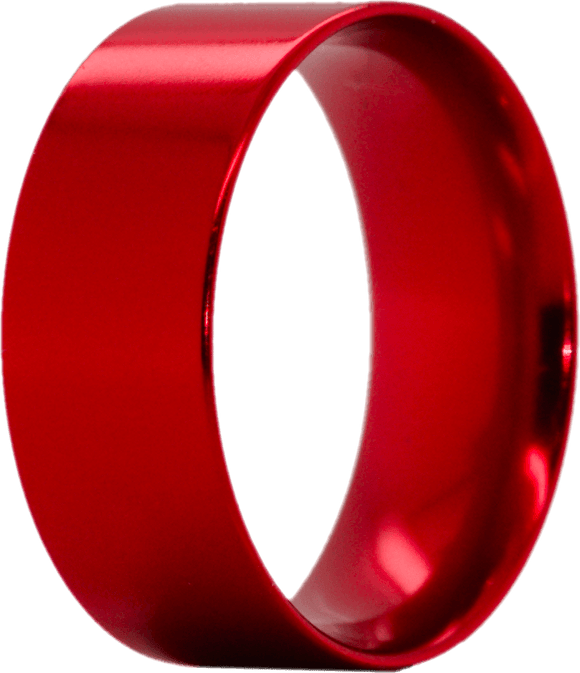 Anodized Red Aluminum Ring Core Insert - 8mm *Discontinued Stock*