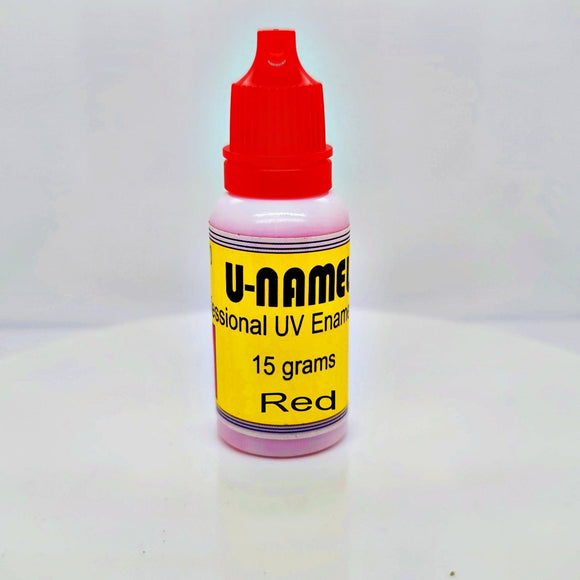 UV Enamel U-NAMEL 15 grams,  RED, opaque