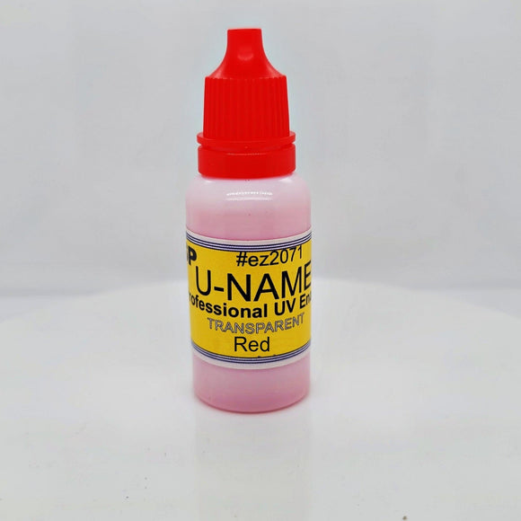 UV Enamel U-NAMEL 15 grams, TRANSPARENT RED