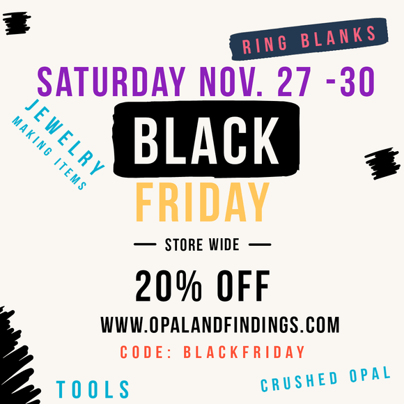 Black Friday Sale Nov. 27 -30 Jewelry Making Supplies - Opal & Findings