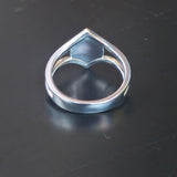 .960 Argentium Silver Oval Inlay Ring Blank – 6mm x 8mm Center Setting