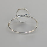 Solid .960 Argentium Silver Dainty Oval Ring Blank – 8mm x 10mm Inlay Setting