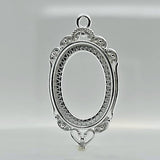 Victorian Pendant Bezel Setting .960 Argentium Silver