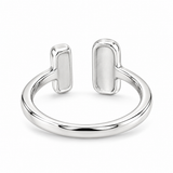 Adjustable .960 Argentium Silver Dainty Ring Blank – Engravable Bar & Inlay Channel