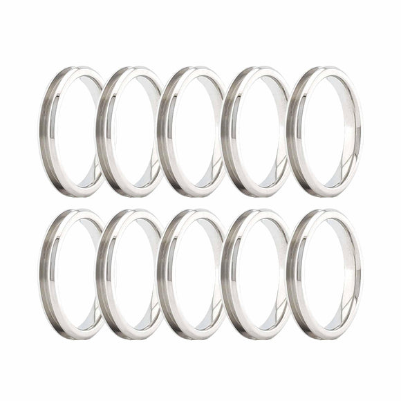 Wholesale Unicraftale 21Pcs 7 Size 201 Stainless Steel Ring Core