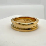 6mm Gold-Plated .960 Silver Ring Core Blank Channel Inlay