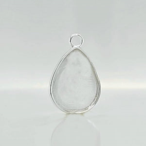 Argentium Silver, 14K Gold Plated, Rose Rold Pendant Blank 17mm x 13mm