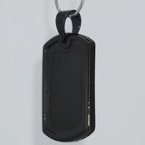 Black Stainless Steel Chiseled Dog Tag Pendant Without Chain