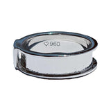 Bridge Ring Blank .960 Silver