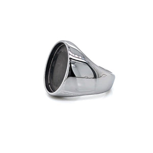 Tungsten Signet Oval Ring Blank 18mm x 13mm Blank Core