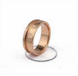 8mm .960 Argentium Silver Hammered Offset Channel Ring Blank