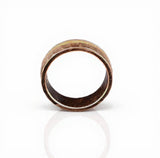 8mm .960 Argentium Silver Hammered Offset Channel Ring Blank