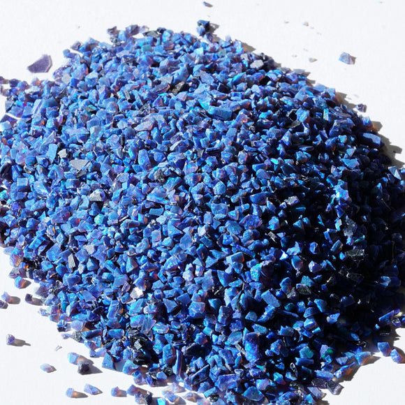 Large 2-3MM Mesh Crushed Opal for Inlay - OP14  Ocean Blue