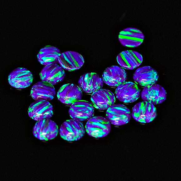 6mm Round Synthetic Opal Cabochon - OP52 Sleepy Lavender 2