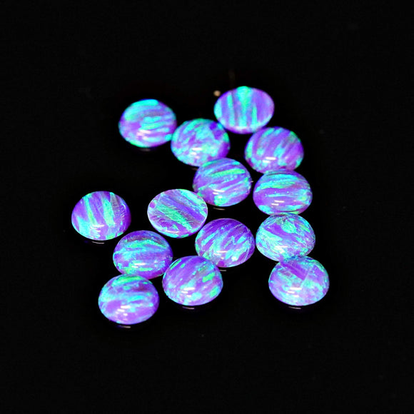 6mm Round Synthetic Opal Cabochon - OP51 Sleepy Lavender