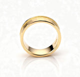 8mm .960 Argentium Silver Hammered Offset Channel Ring Blank