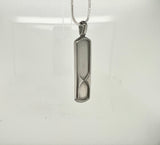 Stainless Steel Two-Stone Hourglass Pendant for Inlay-no chain