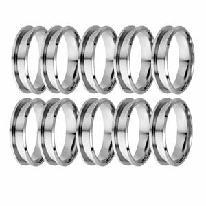 Stainless Steel Ring Core Blanks for Inlay Bulk 10-Pack