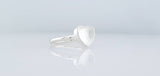 .925 Sterling Silver Ring Core Blank Heart Base