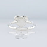 .925 Sterling Silver Ring Core Blank Heart Base