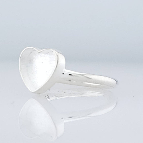 .925 Sterling Silver Ring Core Blank Heart Base