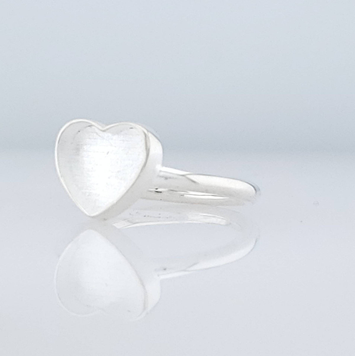 .925 Sterling Silver Ring Core Blank Heart Base – Opal & Findings