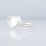 .925 Sterling Silver Ring Core Blank Heart Base