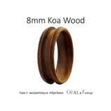 8mm Wood Ring Core Blank Koa Wood for inlay