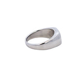 Signet Ring Blank 10mm x 8mm Stainless Steel left side view
