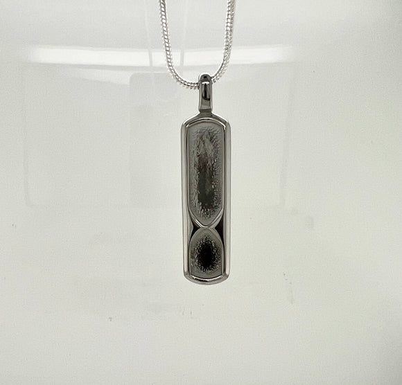 Stainless Steel Oval Bar Pendant for Inlay with no chain