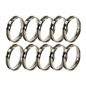 6mm Stainless Steel Ring Core Blanks for Inlay (Bulk 10-Pack)