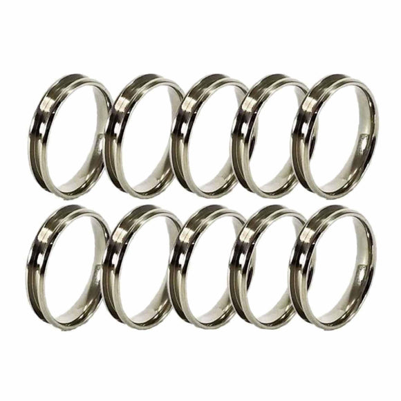 Argentium Silver 6mm Ring Core Blank Channel Inlay Custom DIY Rings 11