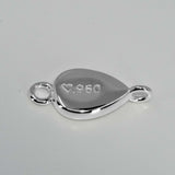 .960 Silver Teardrop Charm Link Blank