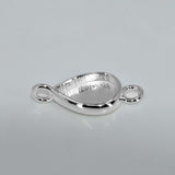 .960 Silver Teardrop Charm Link Blank
