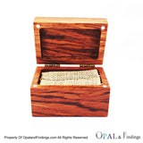 Small Brazilian Rosewood Ring Display Jewelry Box - Opal & Findings