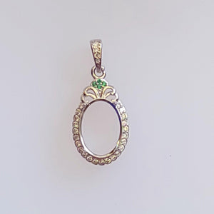 A6 .925 Silver Oval Pendant Blank Setting