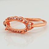 R2 Rose Gold Empty Ring Blank Base Setting