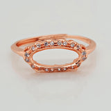 R2 Rose Gold Empty Ring Blank Base Setting