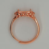 R2 Rose Gold Empty Ring Blank Base Setting