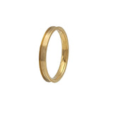 3mm Heavy Gold-Plated Tungsten Ring Core Blank Channel Inlay