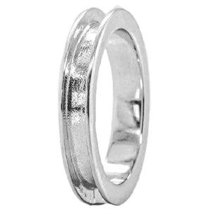 Argentium Silver 3mm Ring Core Blank Channel Inlay - Opal & Findings