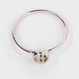 Ring Argentium Silver Cabochon Blank Setting 4mm With 1mm Shank