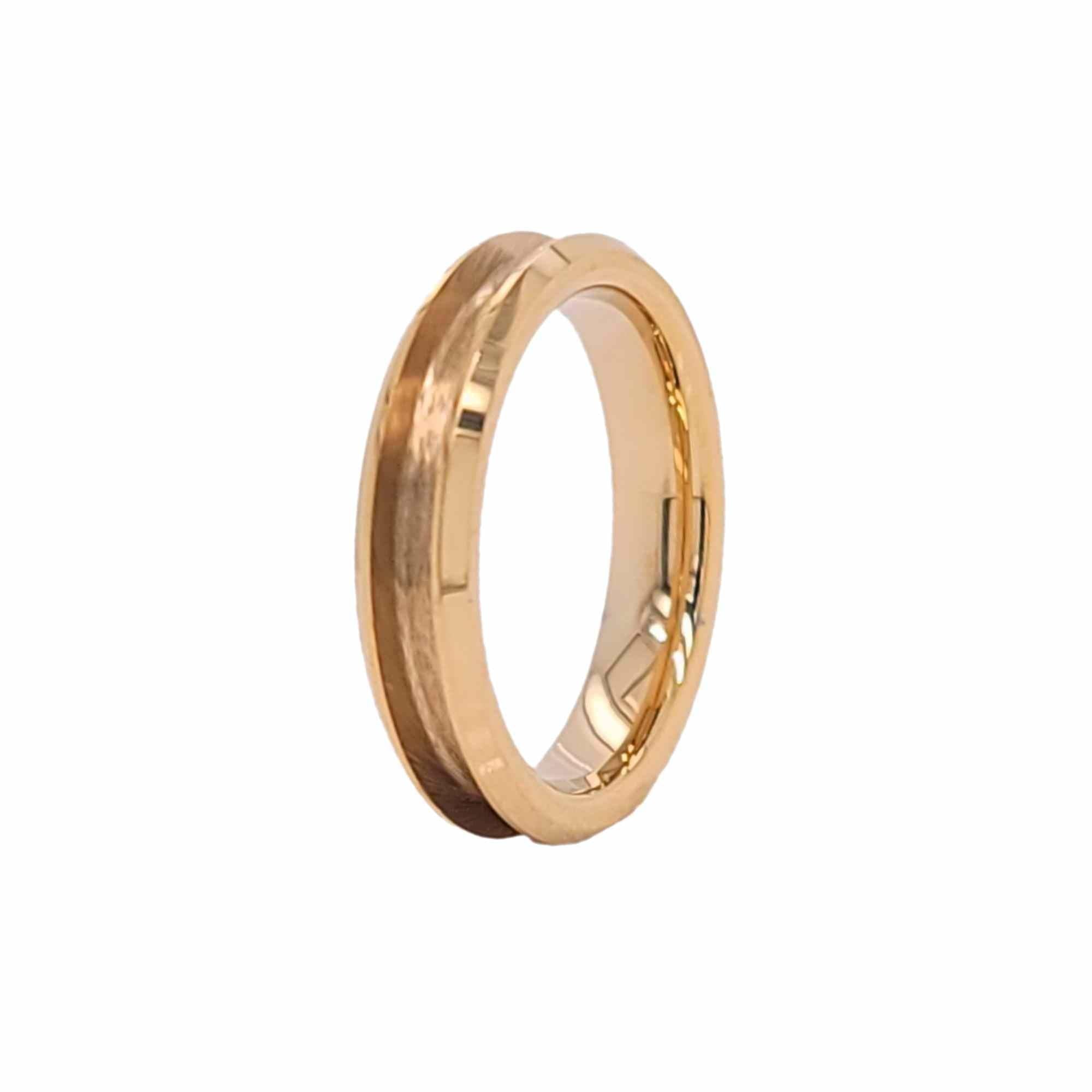 4mm Heavy Gold Plated Tungsten Ring Core Blank Channel Inlay Jewelry Opal Findings
